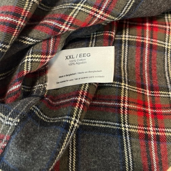Eddie Bauer Gray Flannel Button Down Shirt Sz XXL‎ SU7256 - Picture 4 of 5